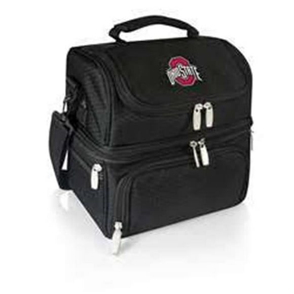 Picnic Time 512-80-175-444-0 Ohio State Buckeyes Digital Print Pranzo Personal Cooler Lunch Box Tote, Black
