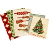 Holiday Time 5 pack Christmas Happy Holiday Tree Paper Folding Carton Gift Box Set