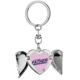 thumbnail image 1 of Identificación de la entrada del padre Llavero de alas de ángel en forma de corazón, 1 of 3