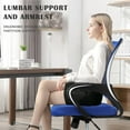 thumbnail image 5 of YRLLENSDAN Mesh Office Chair with Lumbar Support and Armrest, Comfortable Desk Chairs with Wheel, Home Swivel Chair with Adjustable Height and Tilt,Blue, 5 of 7