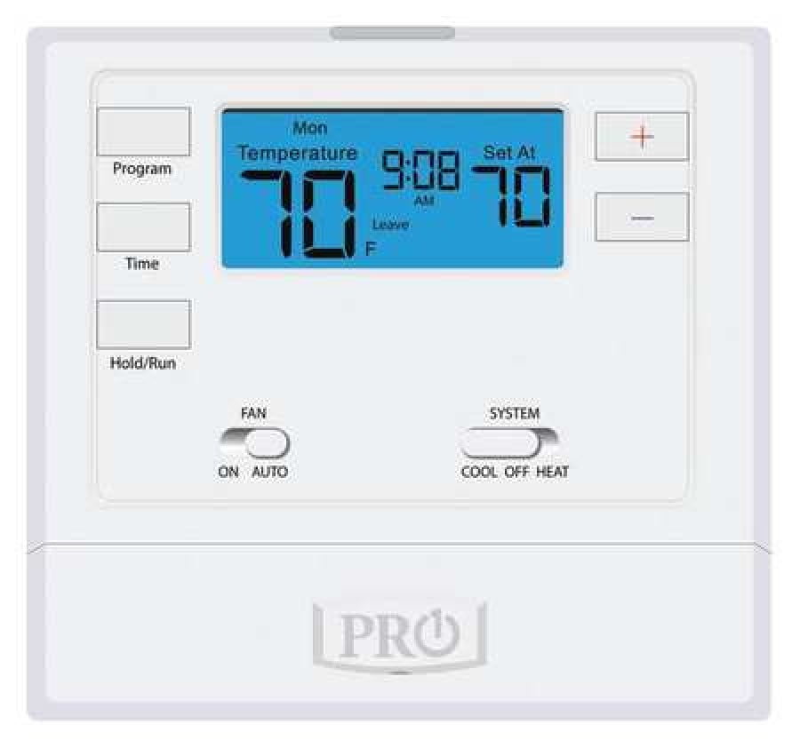 PRO1 IAQ T6052 NonProgrammable Thermostat , 511 Programs, 1 H 1 C