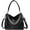 Black, variant on CoCopeaunts Tote Bag for Women Leather Shoulder Purse Handbag Casual Retro Hobo Crossbody Bag with Tassel