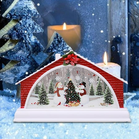 

Christmas House Manger Snow House Decoration Night Light Home Decoration Props Christmas Gift