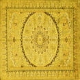 thumbnail image 1 of Ahgly Company Indoor Square Medallion Yellow Traditional Area Rugs, 8' Square, 1 of 4