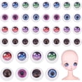 thumbnail image 1 of 80 globos oculares de acrílico de 10 mm para manualidades, 8 colores, ojos humanos realistas, globos oculares huecos, ojos de oso., 1 of 6