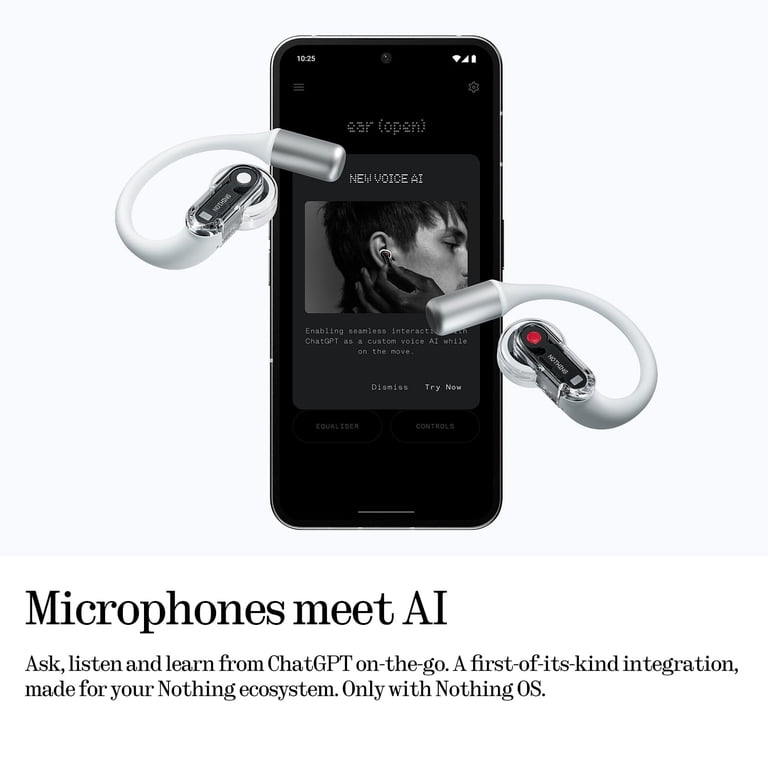 Nothing Ear(Open) Lightweight Open Ear Headphones with Adjustable