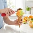 thumbnail image 2 of Ice Cream Scoop, 1 Pcs Stainless Steel Ice Cream Scooper, Comfortable Ergonomic Handle, Easy Release, Easy Clean, for Sorbet Red 8.9 in, 2 of 7