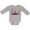 AC-Heather Grey, variant on I Love You Daddy with Flowers Girls Long Sleeve Baby Bodysuit