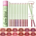 thumbnail image 1 of Set de delineadores de labios Pudaier, 12 unidades, roble natural, con cubeta de almacenamiento, 1 of 9