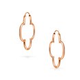 thumbnail image 2 of Bling Jewelry Womens Simple Large Thin Tube Endless Clover Flower Shaped Hoop Earrings Rose Gold Sterling Silver 1.5 Inch, 2 of 6
