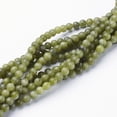 thumbnail image 4 of Natural Gemstone Beads Taiwan Jade Natural Energy Stone Healing Power for Jewelry Making Round Olive Drab 4mm Hole: 0.8mm 15-16 inch, 4 of 4