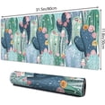 thumbnail image 2 of Gaming Mouse Pad Cactus Pattern XXL XL Large Mouse Pad Mat Long Extended Mousepad Desk Pad Non-Slip Rubber Mice Pads Stitched Edges Thin Pad (31.5x11.8x0.12Inch)-Green Cactus, 2 of 6