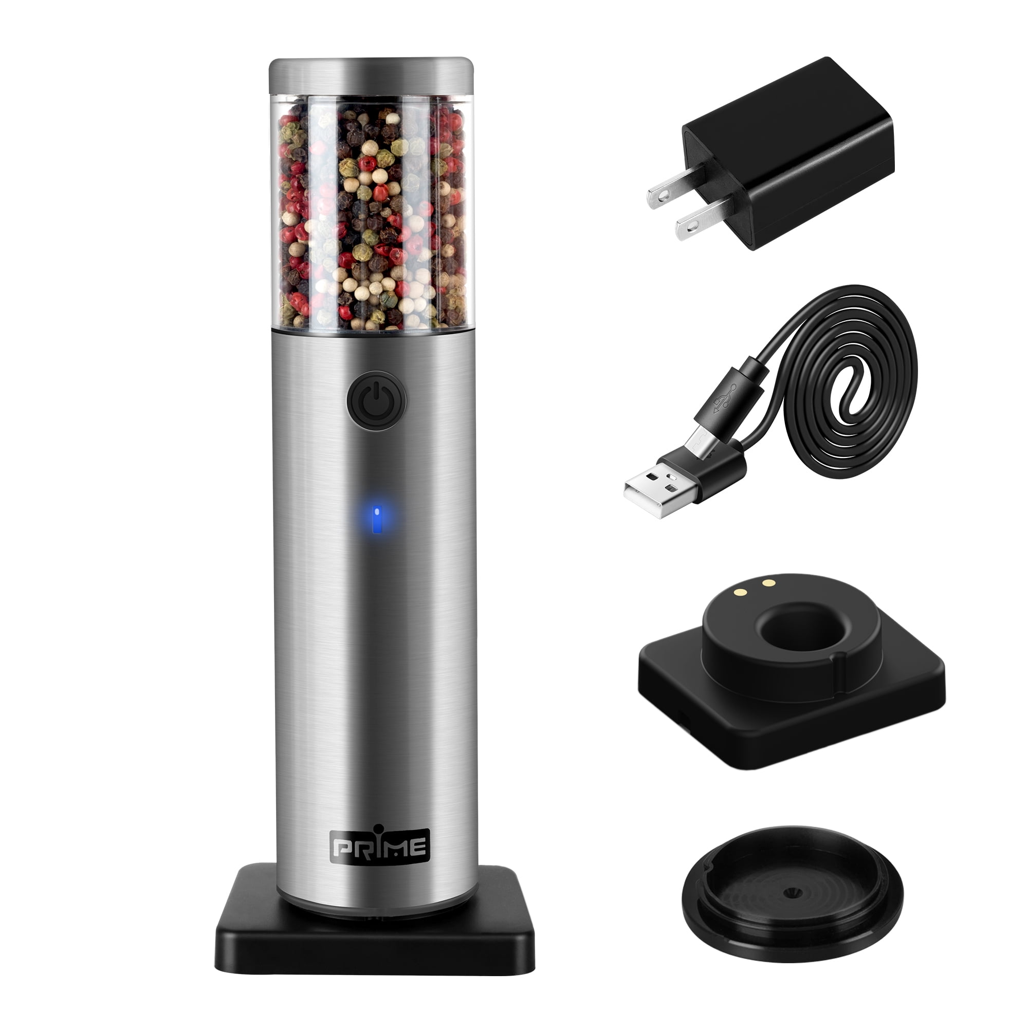 Pack Of 2 Electric Salt And Pepper Grinder Set,one-touch Automatic