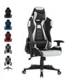 thumbnail image 3 of Posh Living Joi Faux Leather Game Chair Grey, 3 of 9