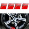 thumbnail image 6 of Ankereame Reflective Car Stickers for 18-21 Inch Wheel Hubs & Rearview Mirrors, Red - Scratch Cover, Paint Protection, Safety Warning, Easy Install, 6 of 6
