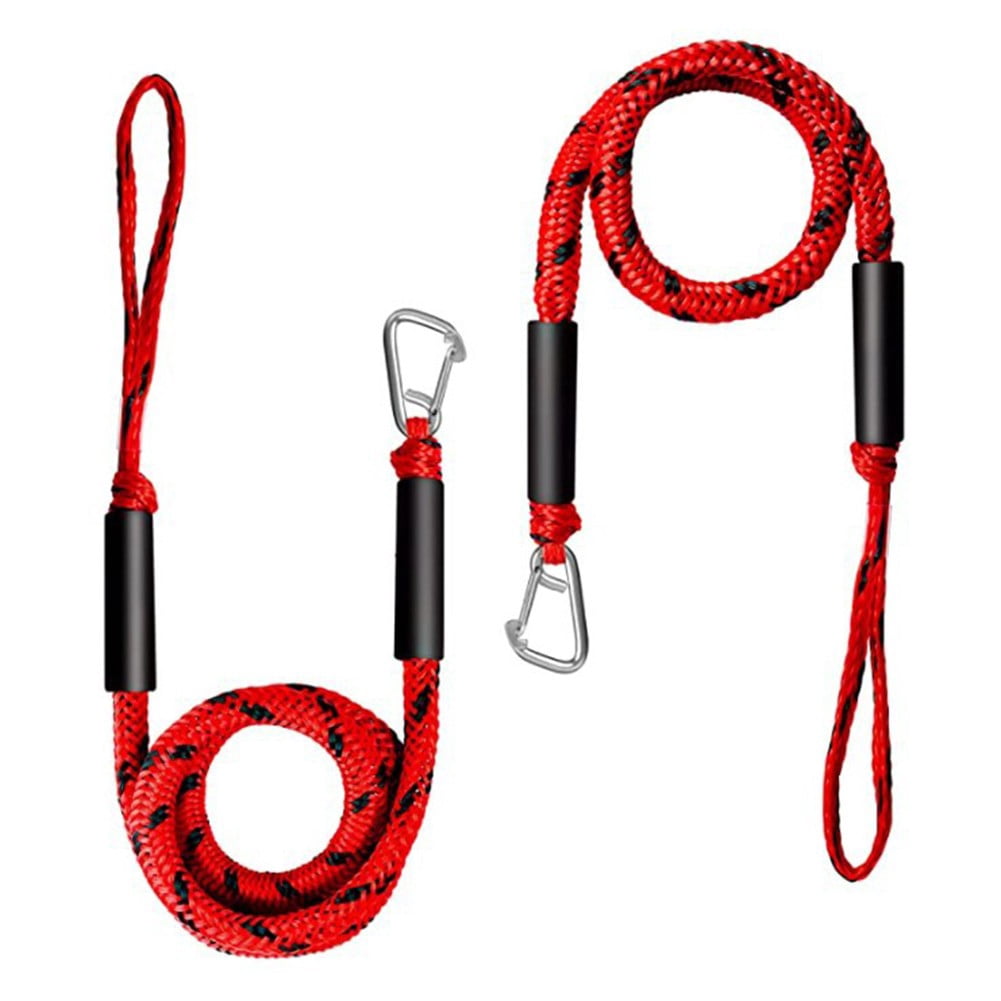CENL 4-5.5ft 2PCS Bungee Dock Line Mooring Rope Cords For Kayaks Boats Marines Stretch Retractable And Convenient Accessories