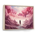thumbnail image 2 of Designart "Serenity in the Skies Pink and White Balloon II" Landscapes Framed Wall Art - Modern Pink Abstract Landscapes Living Room Framed Canvas Art, 2 of 6