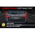 thumbnail image 2 of 3157 Red Stop Brake 2835 Flash Strobe Rear Alert Safety 12-LED Light Bulbs (3157, Red), 2 of 7