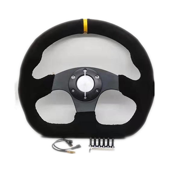 Spsld Modified Racing 13 "320mm Flat Drift Steering Wheel / Suede Steering Wheel