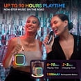 thumbnail image 2 of Máquina de karaoke Peski portátil Bluetooth con 2 micrófonos Space Grey, 2 of 8