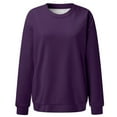 thumbnail image 4 of SIYUDAN Women’S Sweatshirt Womens Long Sleeve Sweatshirt Womens Pullover Sweatshirts Purple Pullover Adult Sweatshirt Winter Sweatshirts Women'S Clothes, 4 of 4