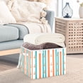 thumbnail image 3 of Yayeee Collapsible Cube Storage Bin with Lid Fabric Closet Decorative Basket with Handles, Simple Nautical Pattern, 3 of 7