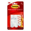 Command Medium Utility Hooks, White, Damage Free Organizing, 2 Hooks and 4 Command Strips