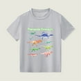 thumbnail image 2 of Baby Boy Summer Clothes Toddler Kids Boys Summer Glow in the Dark T Shirt Short Sleeve Dinosaur Print Breathable Tee Summer Tops Grey 10 Years-11 Years, 2 of 3
