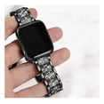 thumbnail image 5 of BXUXOHS (1/2Pack)  Bling Solid Stainless Steel Band for Apple Watch Bands and Case 38mm 40mm 41mm 44mm 45mm 42mm for Women, Link Metal Band with 
Cover Bumper for iWatch Series 8 7 SE 6 5 4 3 2 1, 5 of 21