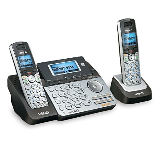 vtech ds61512 2 handset 2line cordless phone system for home or small