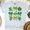 Ash, variant on Lucky Teacher Shirt – Green Bow & Classroom Icons Graphic Tee, Ash, Size 2XL