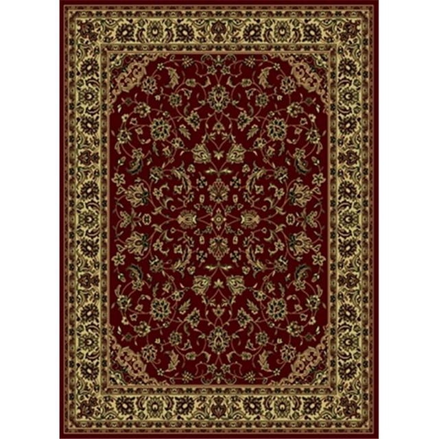 Radici 953-1310-BURGUNDY Castello Rectangular Burgundy Traditional Italy Area Rug- 3 ft. 3 in. W x 4 ft. 11 in. H