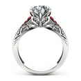 thumbnail image 3 of Moissanite With Rubies Vintage Impressive Engagement Ring, 3 of 3