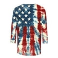 thumbnail image 5 of FAVIPT American Flag Shirts for Women 3/4 Length Sleeve Round Neck Tunic Tees 4th of July Patriotic Print Blouses Casual Fashion Shirts Multicolor,L, 5 of 5