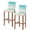 Brown Teal, variant on Blue Beige Ombre Coastal Bar Stool Covers Set of 2, Nautical Beach Starfish Coral Summer Stretch Bar Chair Covers with Backs, Removable Pub Counter Height Chair Cover for Kitchen Dining Room Cafe