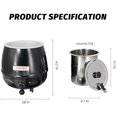 thumbnail image 2 of NSF 11Qt Commercial Electric Soup Warmer 10L Countertop Food Kettle Warmer, Soup Kettle Warmer with Hinged Lid and Detachable Stainless Steel Pot, 2 of 13