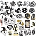 thumbnail image 2 of GKNET Black Skull Cat Enamel Pin Lapel Collar Pin Corsage Brooch Women Men Delicate Jewelry -17, 2 of 9