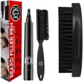 thumbnail image 1 of Pluma de relleno, Lapiz Bolígrafo para rellenar huecos de barba y Bigote, Impermeable, Cubre canas. Incluye Cepillo de madera para peinado y control de Barba, 1 of 8