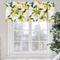 thumbnail image 5 of Summer Lemon Valances for Windows, 60 x 18in, Leaf Yellow Fruit Countryside Watercolor Flower Rod Pocket Kitchen Valance Curtain Light Filtering Window Treatments for Living Room Bedroom, 1 Panel, 5 of 7