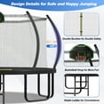 thumbnail image 5 of 14FT Trampoline with Basketball Hoop, Round Outdoor Trampoline with Enclosure Net & Curved Poles & Ladder, 5 of 8