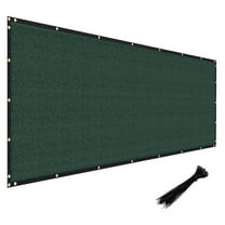 Privacy Fence Screen Heavy Duty Windscreen Fencing Mesh Fabric Shade Net Cover with Brass Grommtes for Outdoor Wall Garden Yard Pool Deck, 6'x74' Green