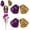Purple+Gold(Style A), variant on Topboutique Cheerleading Pom Poms,4 Pcs Cheer Pom Poms,Metallic Foil Fun Spirited Cheer Pom Poms,Metallic Cheerleading Pom Poms for Girl Team Spirit Sports Games Dance Outfit,Gold + Purple