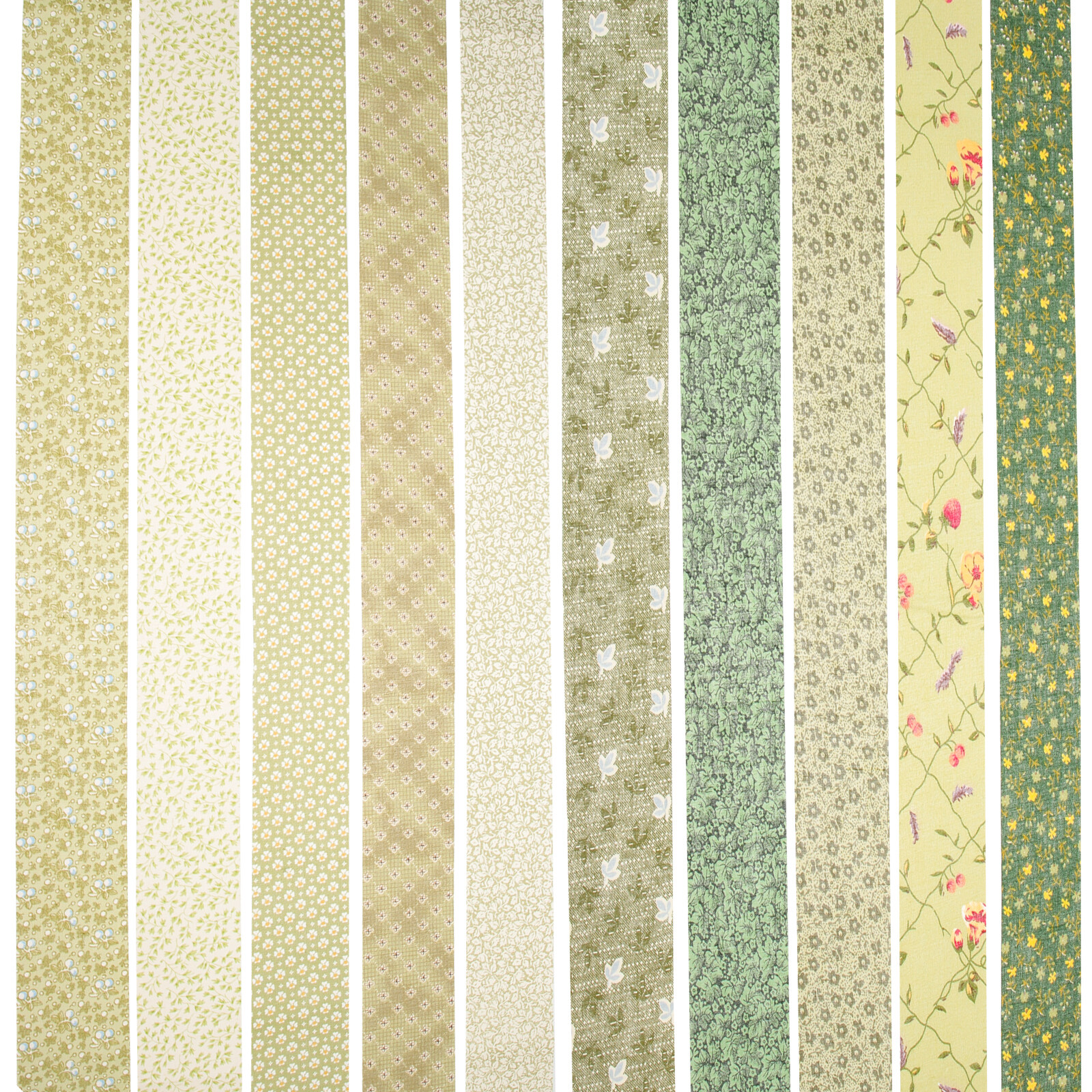 10 Sheets Cotton Fabric Strips DIY Craft Fabric Bundle Fabric Strips for Patchwork