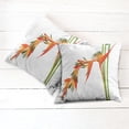 thumbnail image 2 of Ambesonne Floral Throw Pillow Cover 2 Pack, Exotic Flower Branch, 24", Green Orange, 2 of 6