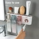 thumbnail image 3 of Soporte para cepillos de dientes y accesorios de baño con dispensador de pasta de dientes, 3 of 7