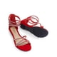 thumbnail image 4 of Sandalias Gladiadoras Planas con Pedrería para Mujer DREAM PAIRS Rojo Talle 8, 4 of 8