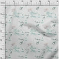 thumbnail image 2 of oneOone Cotton Flex Dusty Teal Green Fabric Text|Bird & Baby Feeder Kids Sewing Fabric By The Yard Printed Diy Clothing Sewing Supplies 40 Inch Wide, 2 of 4