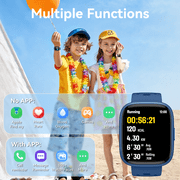 2026 Cillso Smart Watch for Kids with Find My, 1.83 HD Touch Screen, BLE5.3, IP68 Waterproof, Multiple Sports Modes, Activity Tracker Pedometer,Ideal Gift, Blue