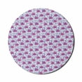 thumbnail image 1 of Exotic Mouse Pad for Computers, Tropical Leaves on Pastel Quirky Formless Abstract Hipster Modern, Round Non-Slip Thick Rubber Modern Gaming Mousepad, 8" Round, Lilac Pink, by Ambesonne, 1 of 2
