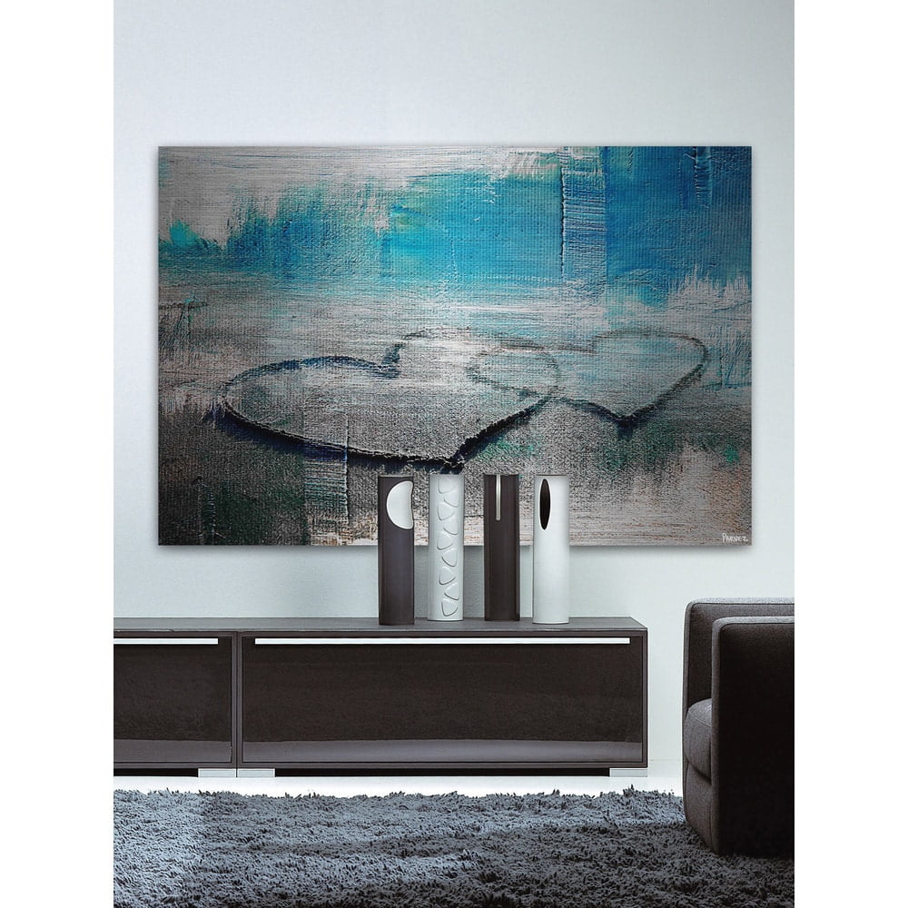 "Hearts Connected" Painting Print on Brushed Aluminum